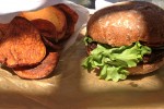Vegan Burger and Fries from Evolution Fast Food