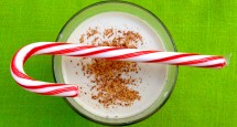 Eggnog with Candy Cane