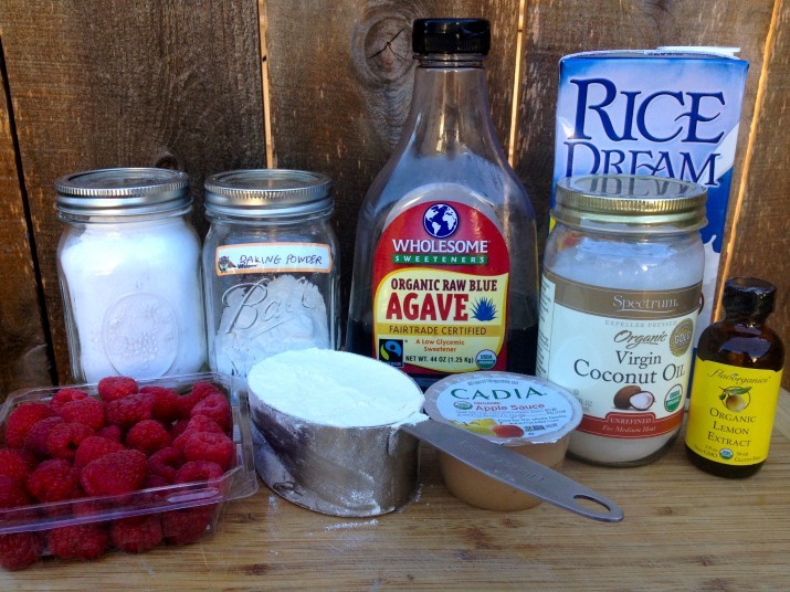 Vegan Raspberry Muffin Ingredients