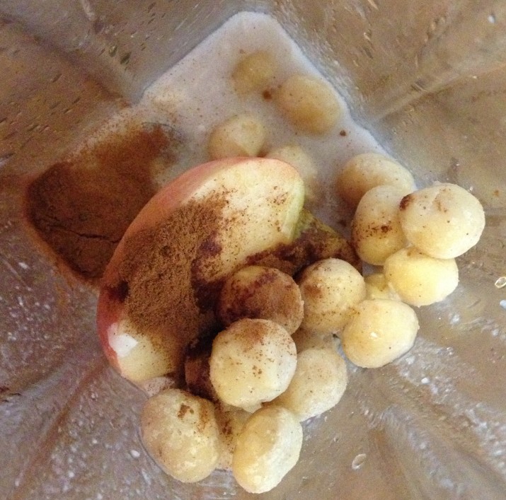 Macadamia Nut Porridge Ingredients in Blender