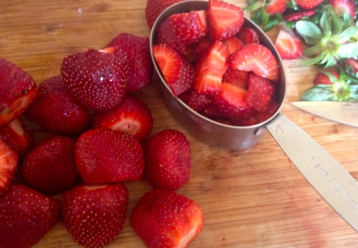 Freshly Cut Strawberries
